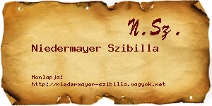 Niedermayer Szibilla névjegykártya